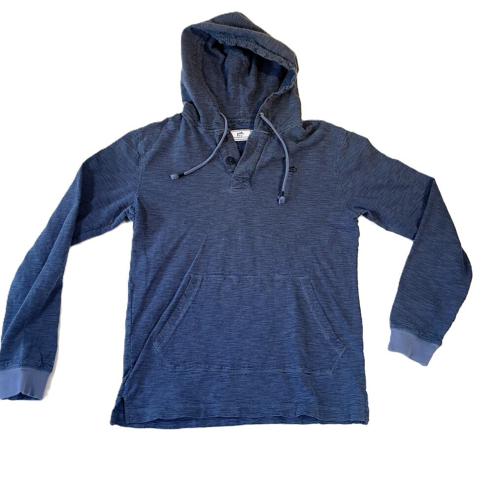 Southern Tide Hoodie Sweatshirt S Drawstring Hood Kangaroo Pouch Henley Style